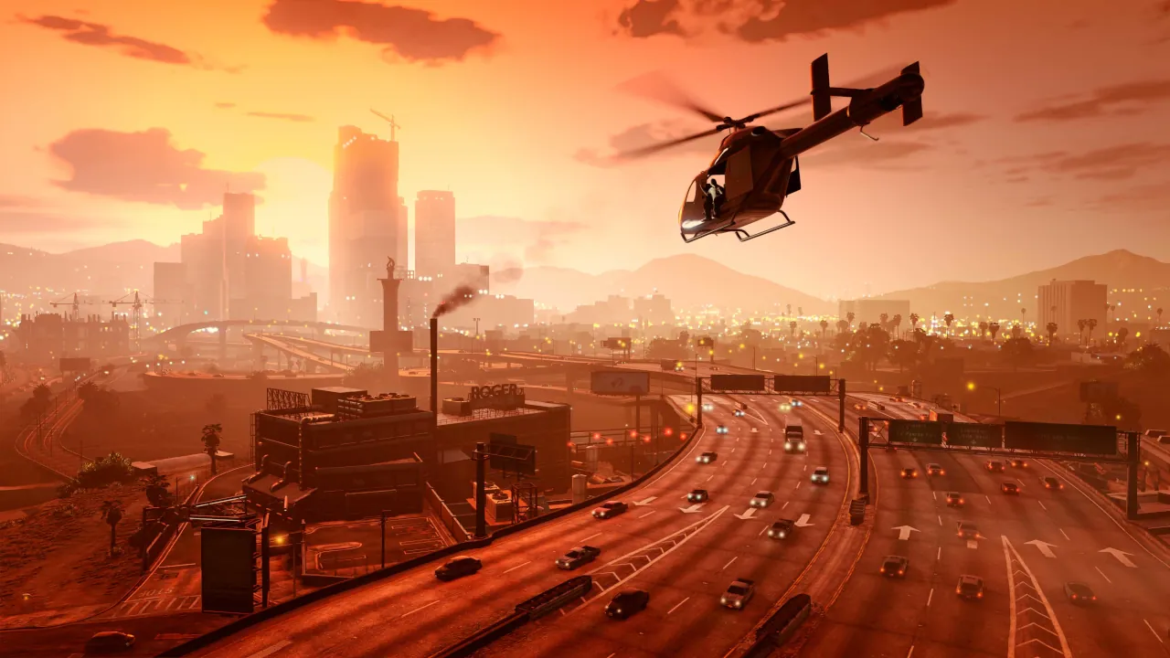 Zrzut ekranu przedstawiający helikopter w GTA Online