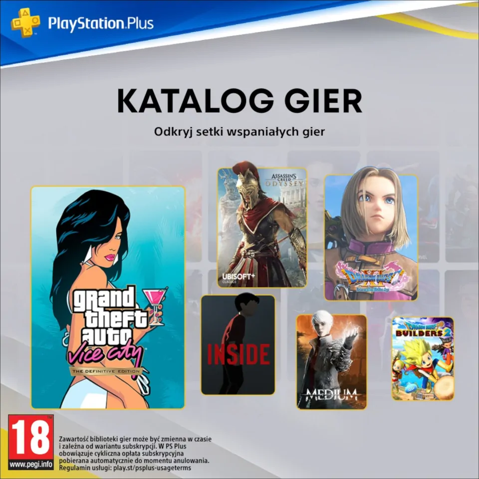 Katalog gier na październik 2022 w PlayStation Plus
