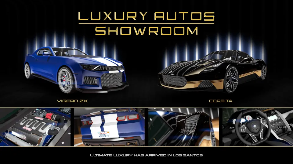 Luxury Autos - Declasse Vigero ZX oraz Lampadati Corsita