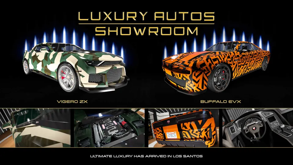 Luxury Autos - Declasse Vigero ZX i Bravado Buffalo EVX