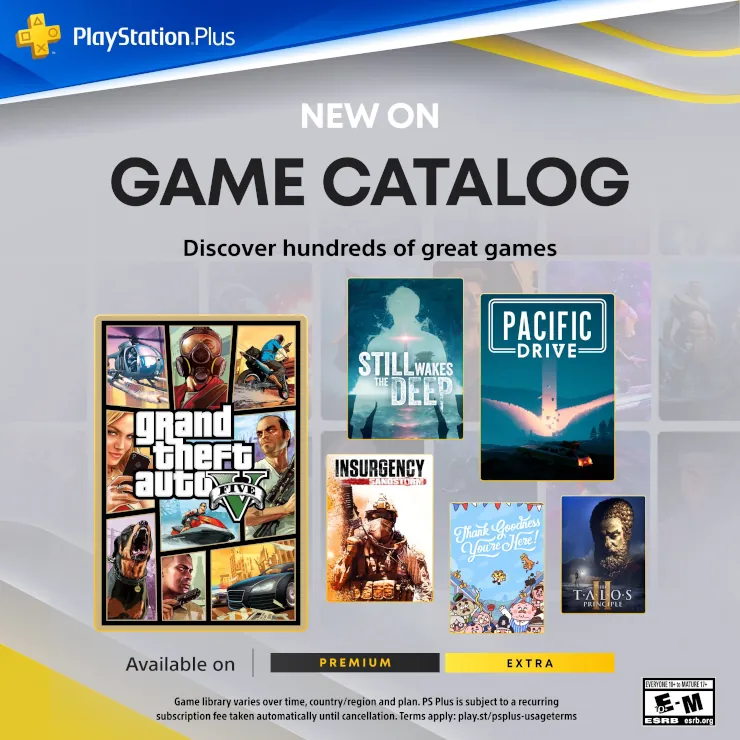 Katalog gier PlayStation Plus na listopad, a w nim GTA V!