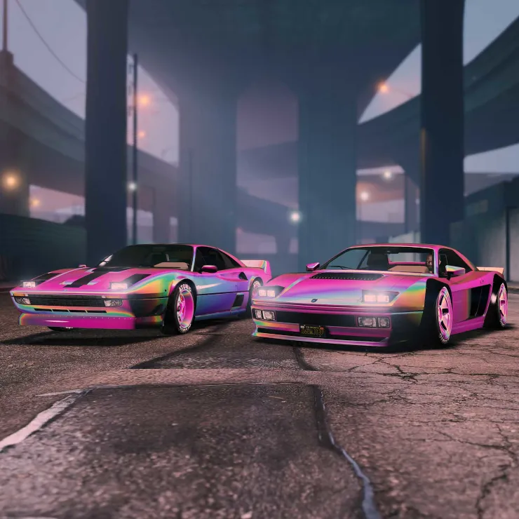 Różowy pryzmatyczny opalizujący lakier i lakier do kół kameleon