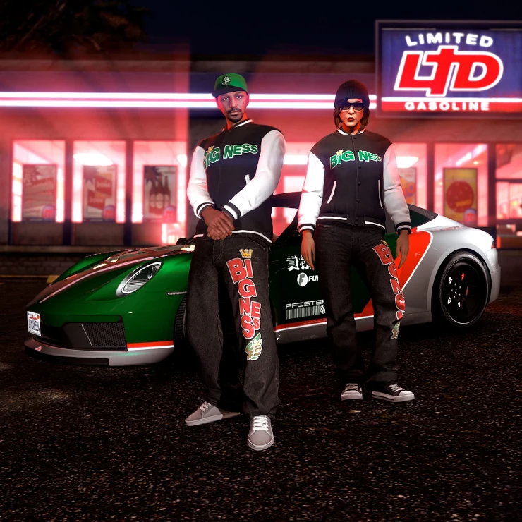 Sportowa bluza i szerokie spodnie Bigness z koroną